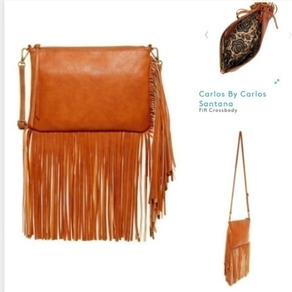 (B01) New LEATHER WITH FRINGES CROSSBODY BAG